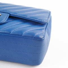 Chanel Mini Rectangular Classic Chevron Lambskin Blue 27 series