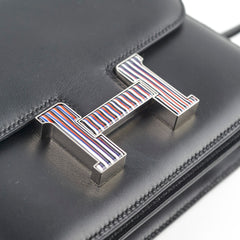 Hermes Constance Limited Edition 18 Noir Optique Veau Monsieur Enamel Hardware C stamp