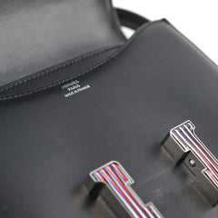 Hermes Constance Limited Edition 18 Noir Optique Veau Monsieur Enamel Hardware C stamp