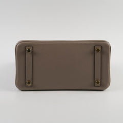 Hermes Birkin 25 Gris Asphalte Novillo Stamp D