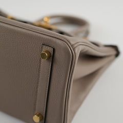 Hermes Birkin 25 Gris Asphalte Novillo Stamp D