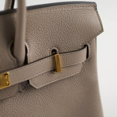 Hermes Birkin 25 Gris Asphalte Novillo Stamp D