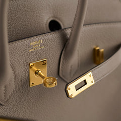 Hermes Birkin 25 Gris Asphalte Novillo Stamp D