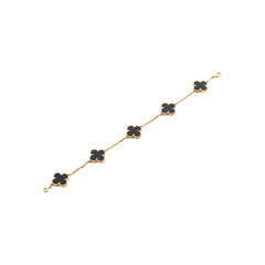 Van Cleef & Arpels Vintage Alhambra 5 Motifs Bracelet Onyx 2022