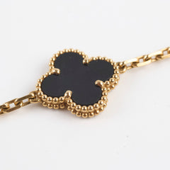 Van Cleef & Arpels Vintage Alhambra 5 Motifs Bracelet Onyx 2022
