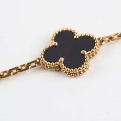 Van Cleef & Arpels Vintage Alhambra 5 Motifs Bracelet Onyx 2022