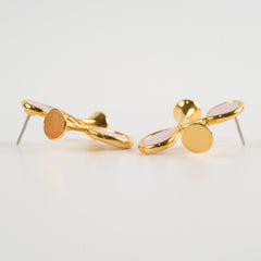 Hermes Cor H Earrings Mauve Costume Jewellery