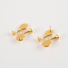 Hermes Cor H Earrings Mauve Costume Jewellery
