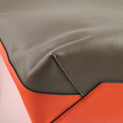 Celine Twisted Leather Cabas Tote Orange/Grey