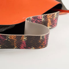 Celine Twisted Leather Cabas Tote Orange/Grey