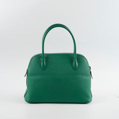 Hermes Bolide 27 Green Espom A Stamp 2017