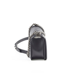 Chanel Old Medium Boy Chevron Lambskin Black