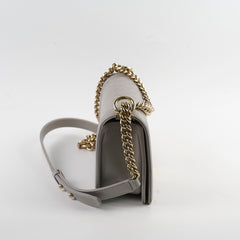Chanel Caviar Old Medium Grey Series Microchip