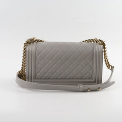 Chanel Caviar Old Medium Grey Series Microchip