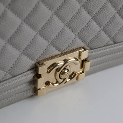 Chanel Caviar Old Medium Grey Series Microchip
