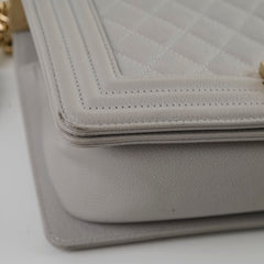 Chanel Caviar Old Medium Grey Series Microchip