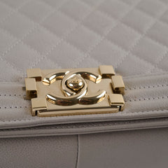 Chanel Caviar Old Medium Grey Series Microchip