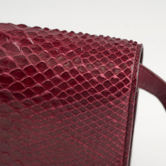 Celine Python Medium Classic Box Burgundy