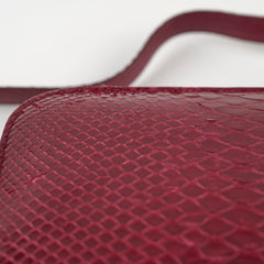 Celine Python Medium Classic Box Burgundy