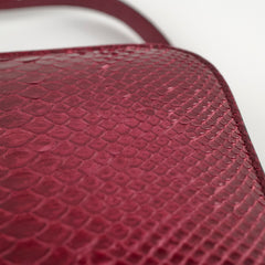 Celine Python Medium Classic Box Burgundy