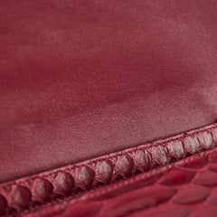 Celine Python Medium Classic Box Burgundy