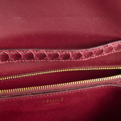 Celine Python Medium Classic Box Burgundy