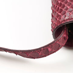 Celine Python Medium Classic Box Burgundy