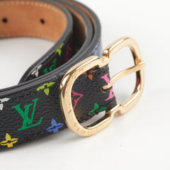 Lous Vuitton Black Multicolour Belt