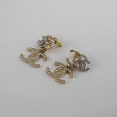Chanel Triple CC Pearly Earrings