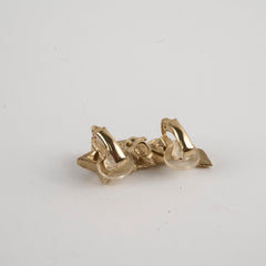 Chanel Plated Strass & Faux Pearl CC Earcuff Clip On Earrings