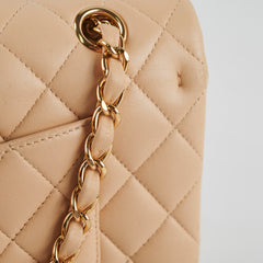 Chanel Classic Flap Medium Lambskin Beige