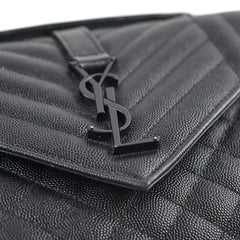 Saint Laurent Envelope Quilted Black Bag