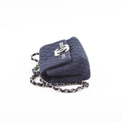 Chanel Cruise Line Denim Small Flap Bag Navy