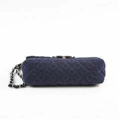 Chanel Cruise Line Denim Small Flap Bag Navy