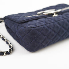 Chanel Cruise Line Denim Small Flap Bag Navy