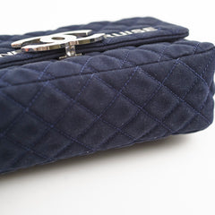 Chanel Cruise Line Denim Small Flap Bag Navy