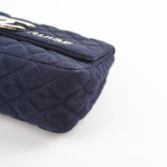 Chanel Cruise Line Denim Small Flap Bag Navy