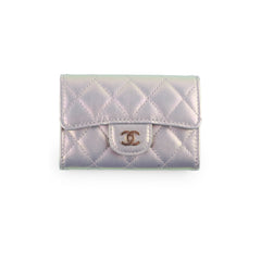 Chanel Iridescent Purple Card Holder 31 Series