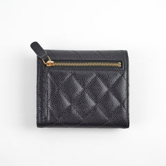 Chanel Fold Caviar Black Wallet