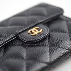 Chanel Fold Caviar Black Wallet