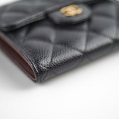 Chanel Fold Caviar Black Wallet