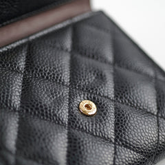 Chanel Fold Caviar Black Wallet