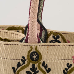 Christian Dior Canvas Embroidered Geometric Medium Book Tote