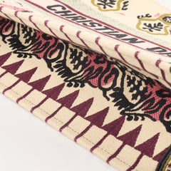 Christian Dior Canvas Embroidered Geometric Medium Book Tote
