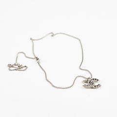 Chanel CC Costume Jewellery Silver Necklace