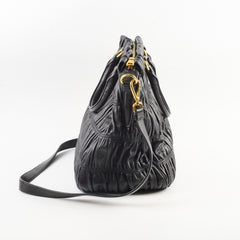 Prada Gaufre Nappa Leather Tote Black