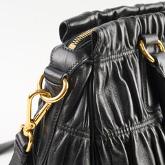 Prada Gaufre Nappa Leather Tote Black