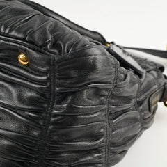 Prada Gaufre Nappa Leather Tote Black
