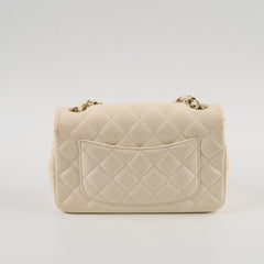 Chanel Mini Rectangular Lambskin Ivory Series Microchip