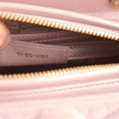 Christian Dior Medium Lambskin Lady Dior Iridescent Pink